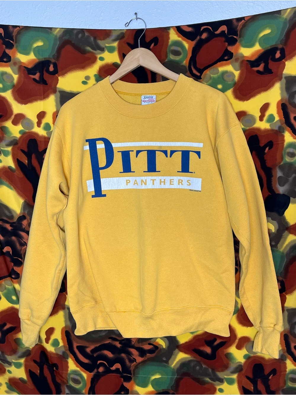 Vintage Pitt Panthers Sweatshirt Mens Size Large Made In The USA